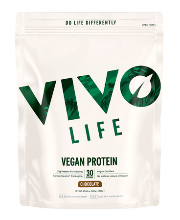Vegan Protein Vivo Life gorzka czekolada / chocolate (960 g / 30 porcji) 